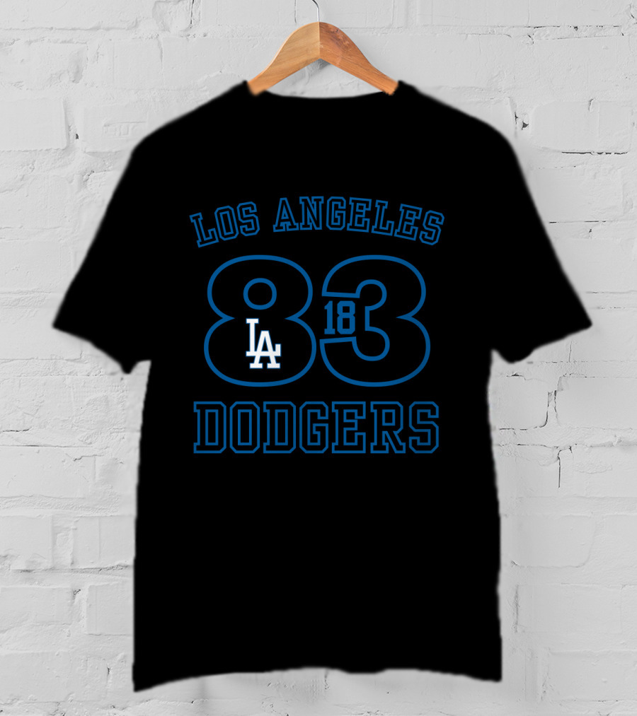 Los Angeles Dodgers Established 1883 LA Logo 83 T-Shirt
