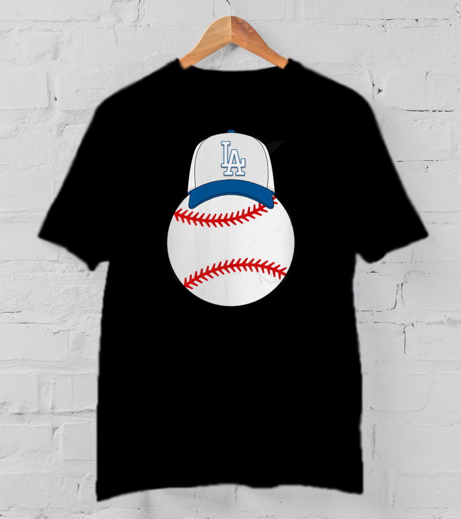 Mickey Baseball Los Angeles Dodgers LA Cap T-Shirt