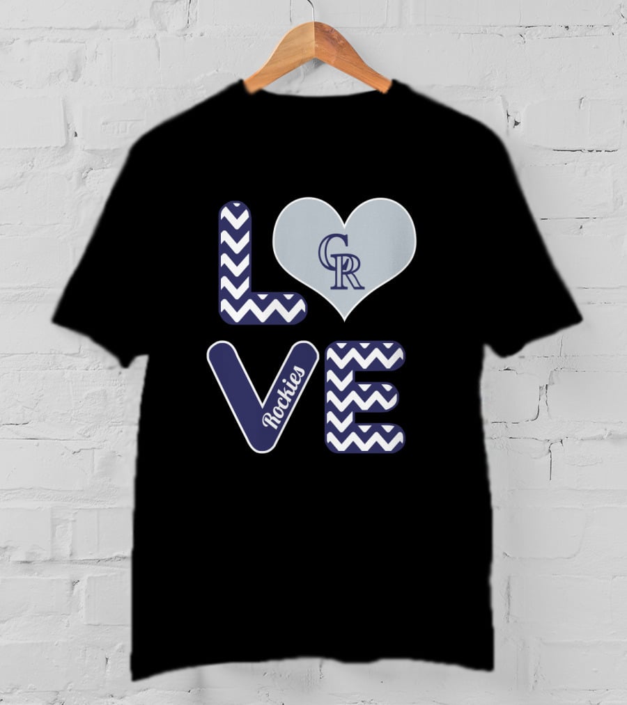 Love Colorado Rockies Heart T-Shirt