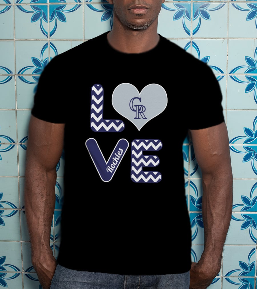 Love Colorado Rockies Heart T-Shirt