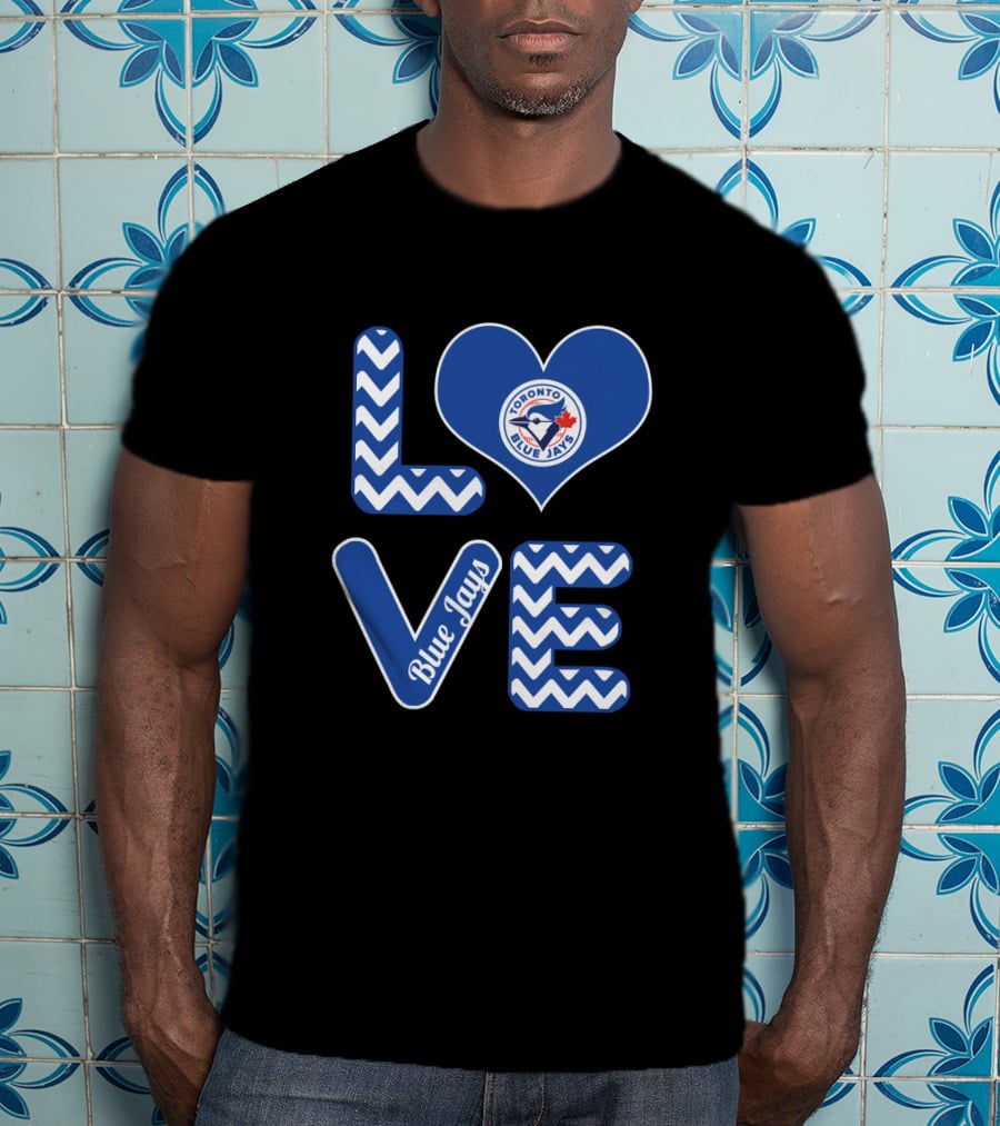 Toronto Blue Jays Love Heart Logo Fan Baseball T-Shirt