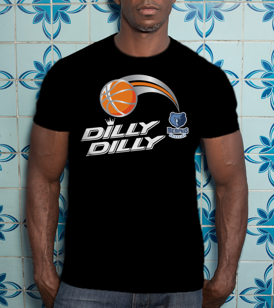 Memphis Grizzlies Dilly Dilly Basketball Logo With Orange Basketball And Bear T-Shirt