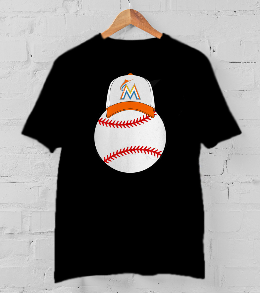 Miami Marlins Mickey Mouse Ears Baseball Hat Classic T-Shirt