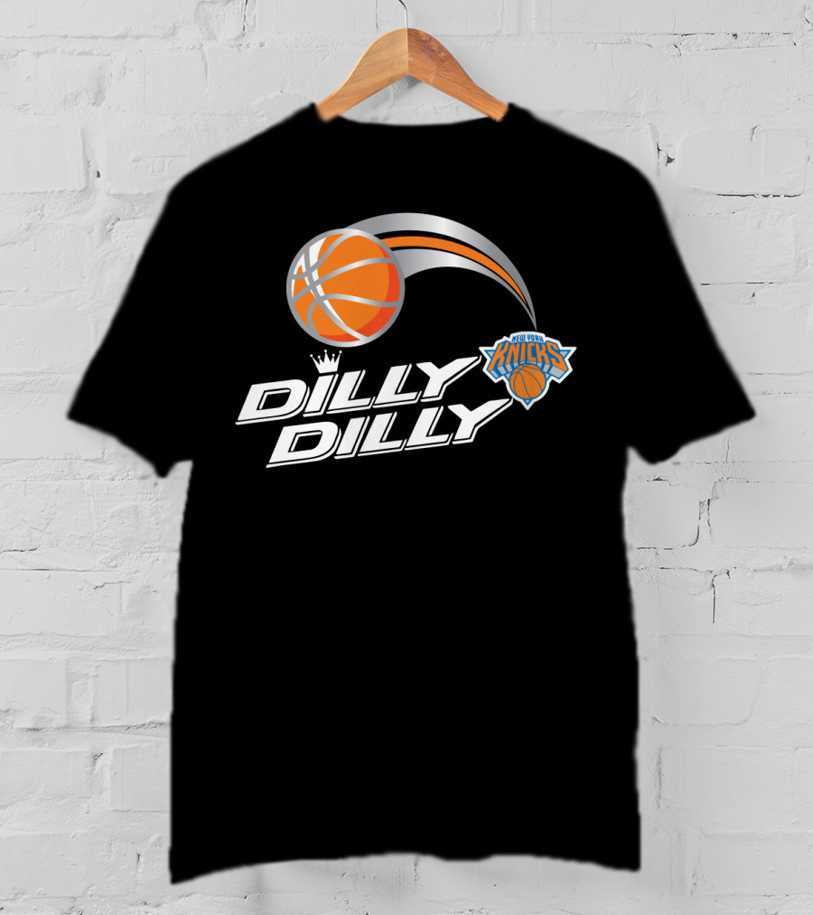 New York Knicks Dilly Dilly Basketball Logo And Orange Basketball T-Shirt