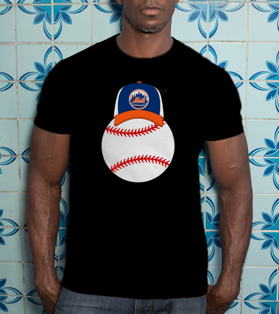 New York Mets Mickey Mouse Baseball Cap T-Shirt