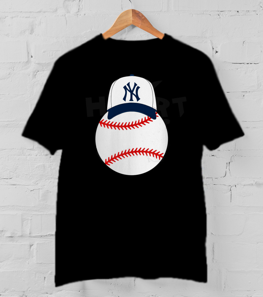 NY Yankees Mickey Baseball Heart T-Shirt