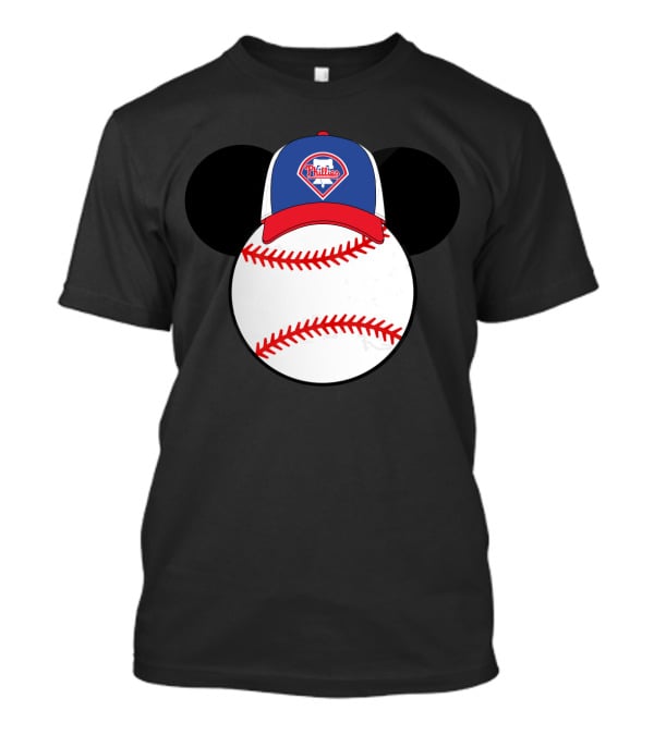 Philadelphia Phillies Mickey Mouse Baseball Hat T-Shirt