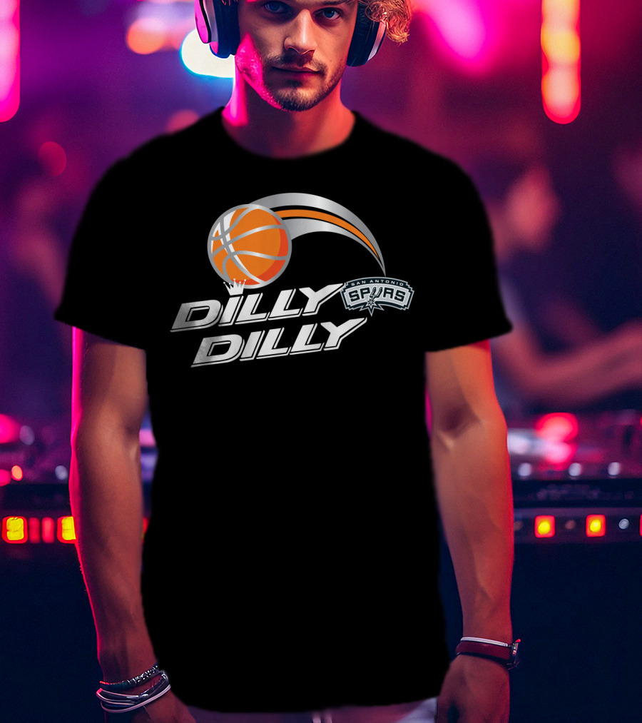 San Antonio Spurs Dilly Dilly Basketball Logo With Orange Basketball And Crown T-Shirt