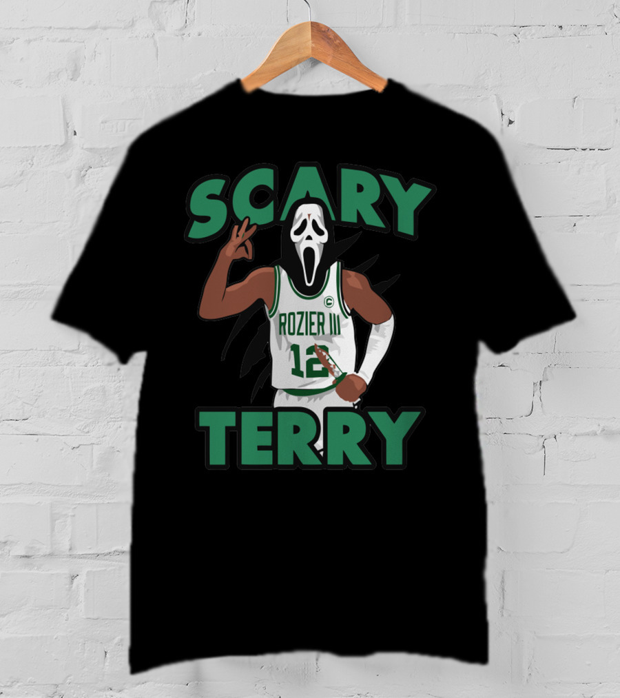Scary Terry Rozier Iii 12 Basketball Ghostface Mask T-Shirt
