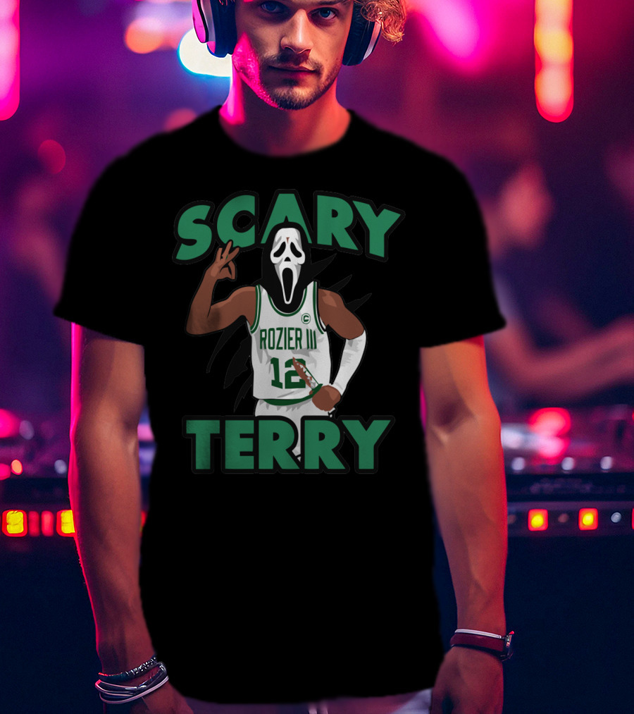 Scary Terry Rozier Iii 12 Basketball Ghostface Mask T-Shirt
