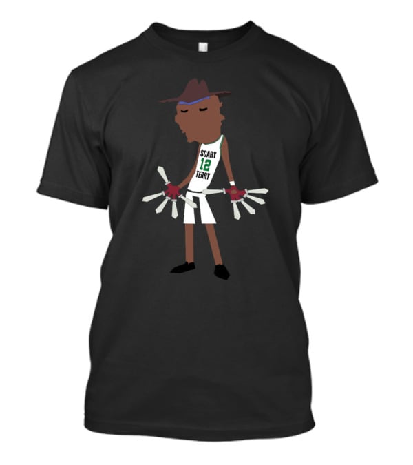 Scary Terry 12 Cartoon Character Basketball Claws T-Shirt