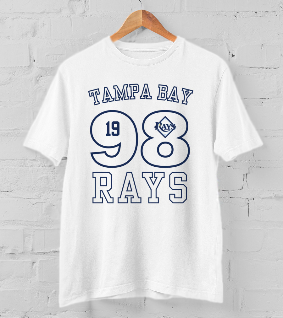Tampa Bay Rays 1998 Inaugural Year Baseball Team T-Shirt
