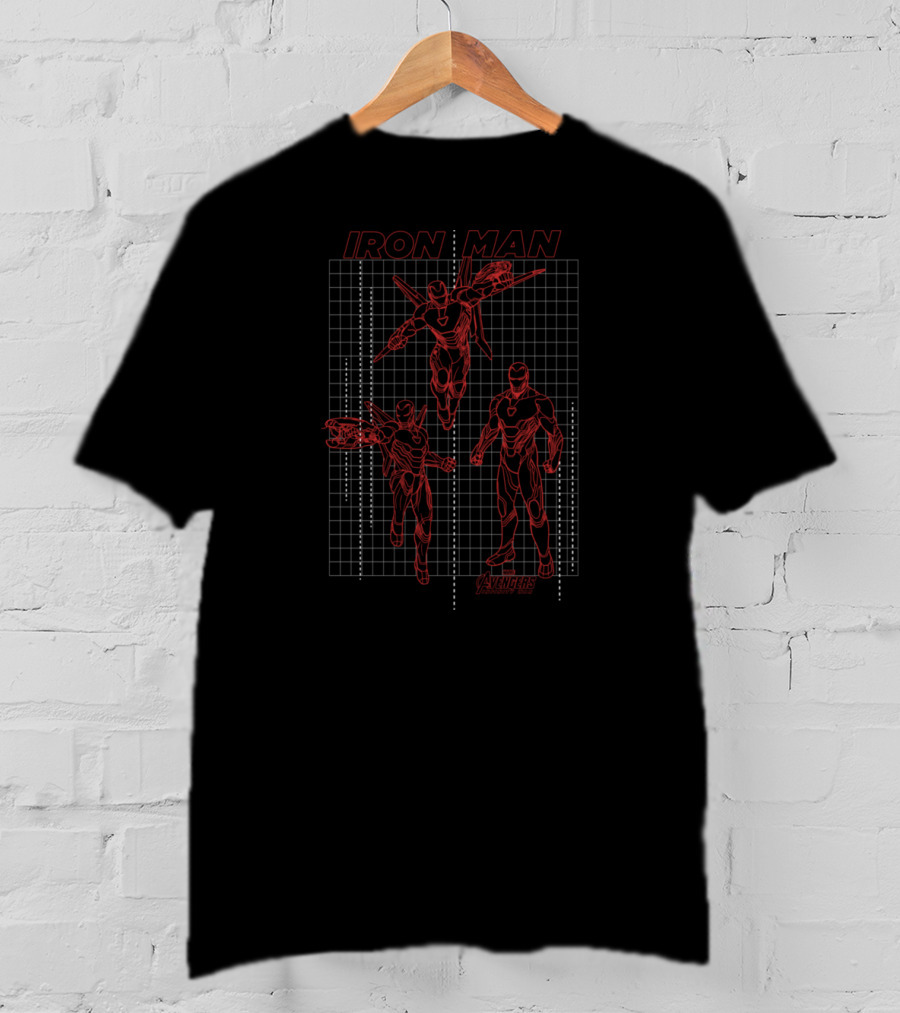 Iron Man Avengers Grid Design Infinity War T-Shirt