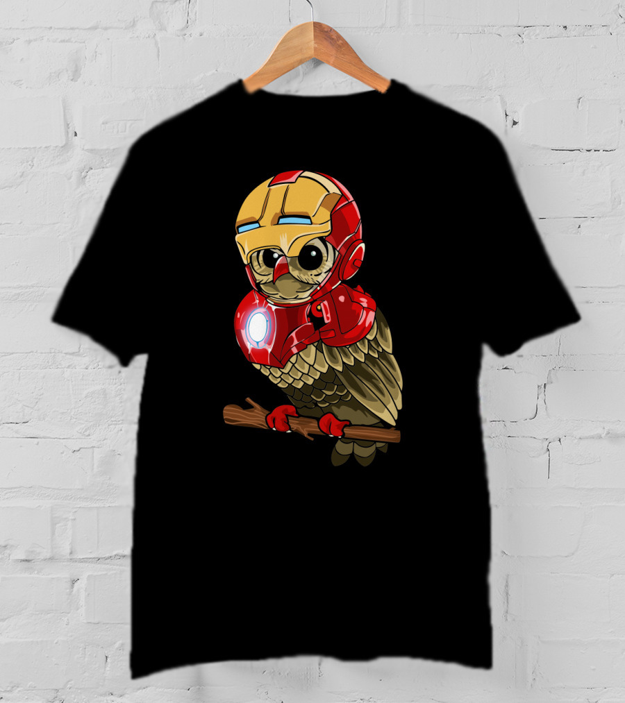 Owlvengers Iron Man Owl Infinity War Crossover T-Shirt