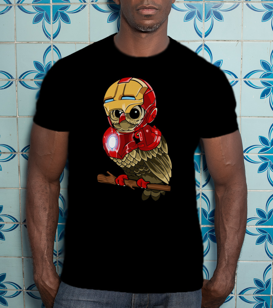 Owlvengers Iron Man Owl Infinity War Crossover T-Shirt