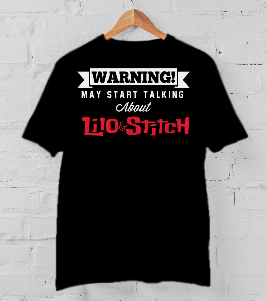 Warning Enthusiastically Discussing Lilo And Stitch Adventures T-Shirt