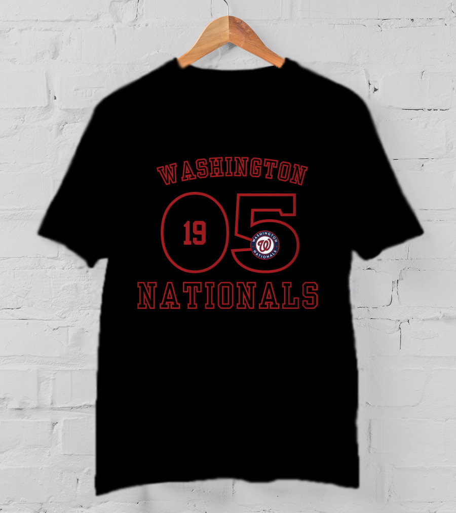 Washington Nationals 1905 Varsity Style With Iconic W Logo And Bold Red Typography T-Shirt