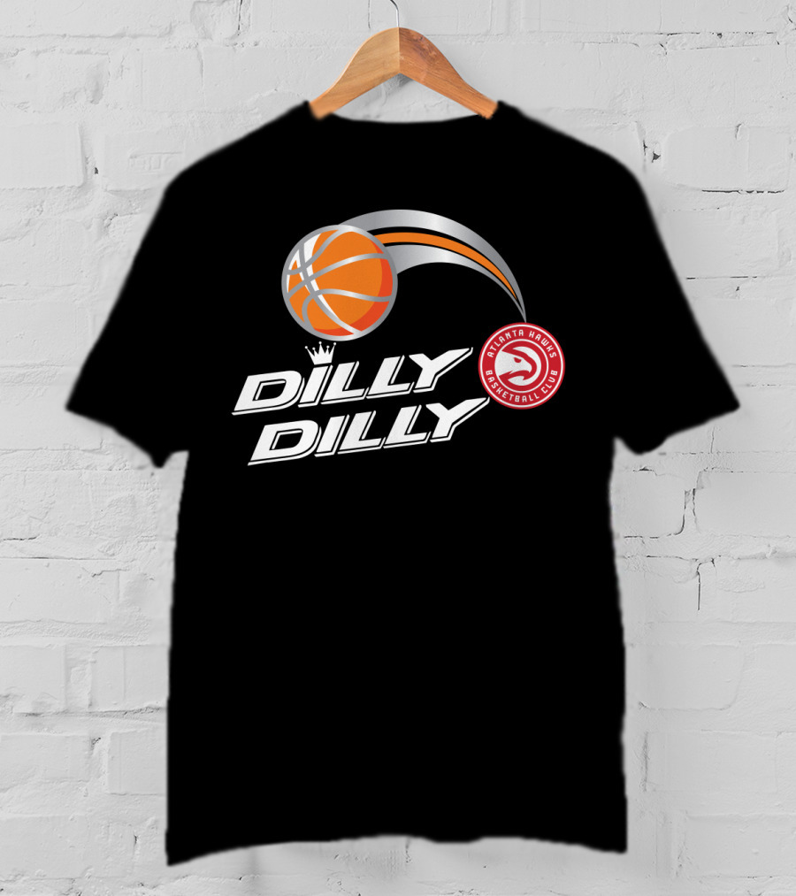 Atlanta Hawks Basketball Club Dilly Dilly Logo Basketball T-Shirt