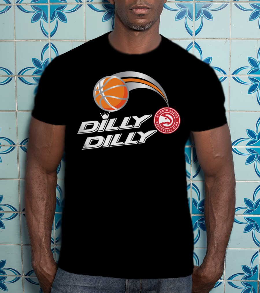 Atlanta Hawks Basketball Club Dilly Dilly Logo Basketball T-Shirt