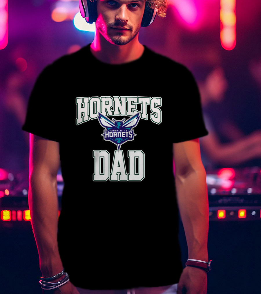 Charlotte Hornets Dad Fathers Day T-Shirt