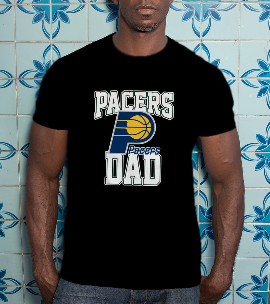 Pacers Dad Fathers Day Logo Basketball Indiana T-Shirt