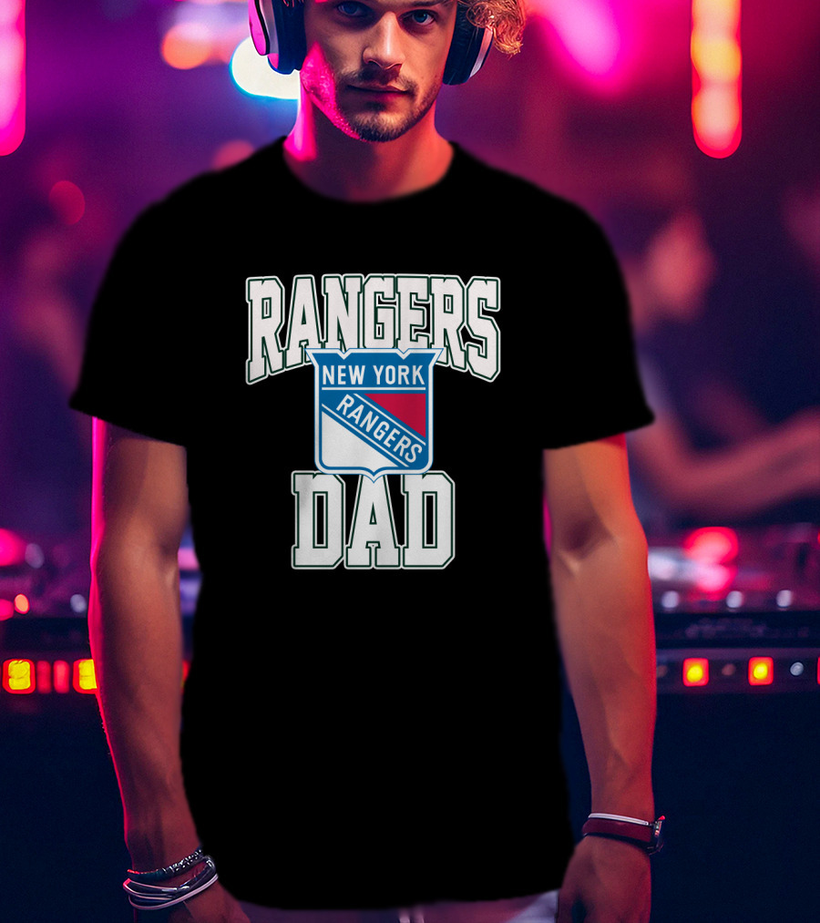 New York Rangers Dad Nhl Team Supporter T-Shirt
