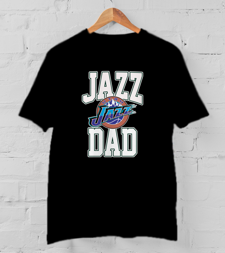 Utah Jazz Dad Fathers Day Basketball Fan Gift T-Shirt