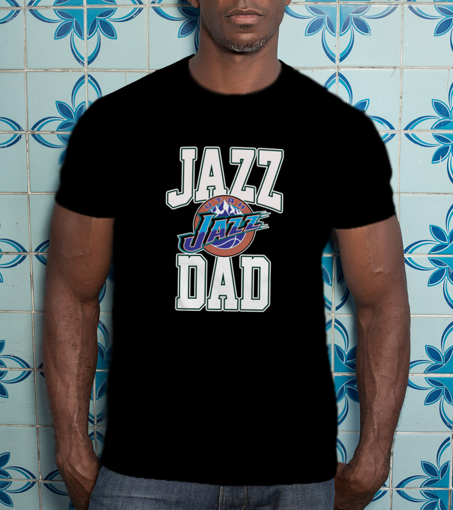 Utah Jazz Dad Fathers Day Basketball Fan Gift T-Shirt
