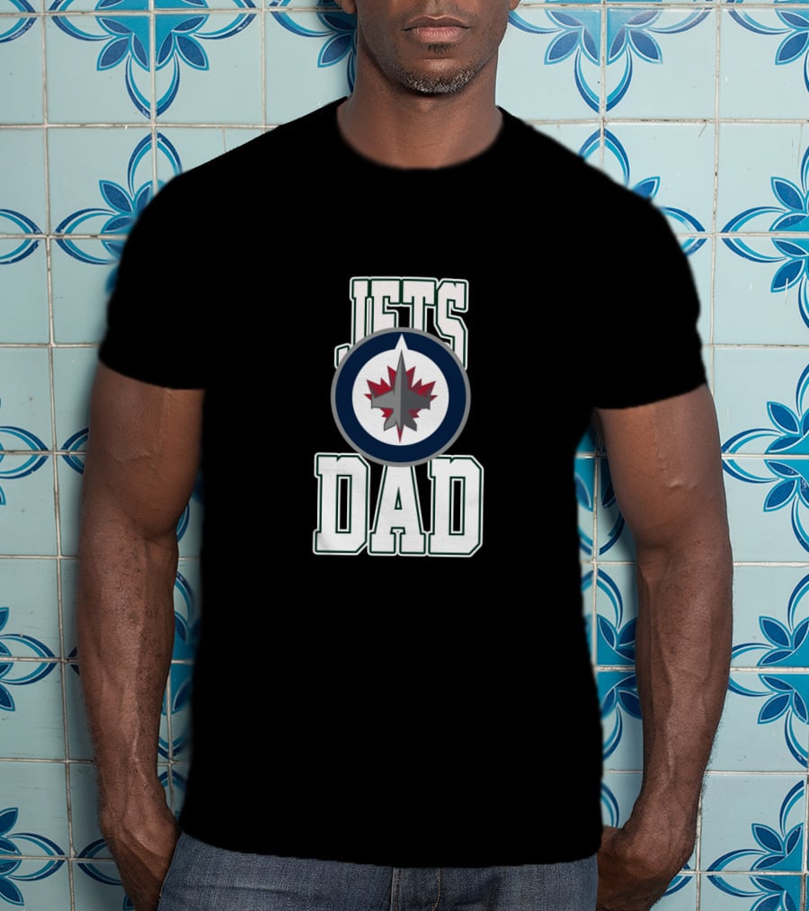 Jets Dad Winnipeg Logo Emblem T-Shirt