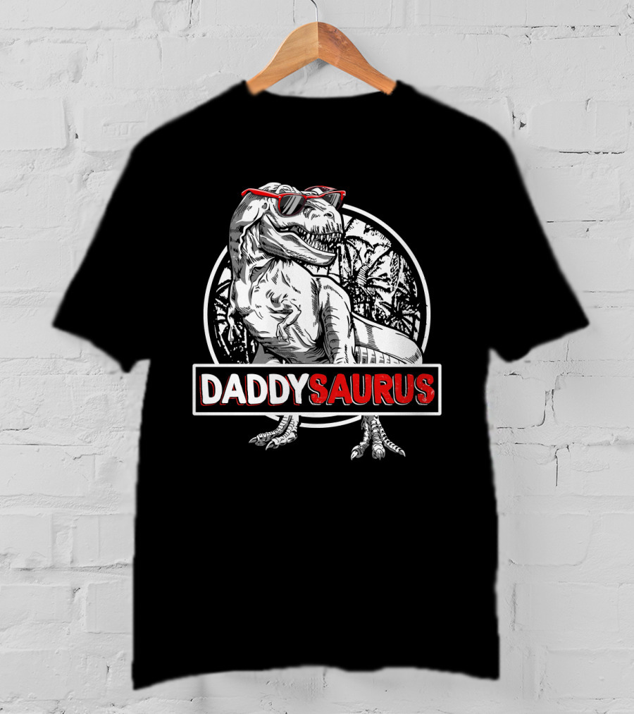Daddysaurus T-Rex Father's Day Gifts Daddy Saurus T-Shirt