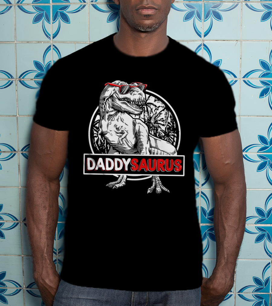 Daddysaurus T-Rex Father's Day Gifts Daddy Saurus T-Shirt