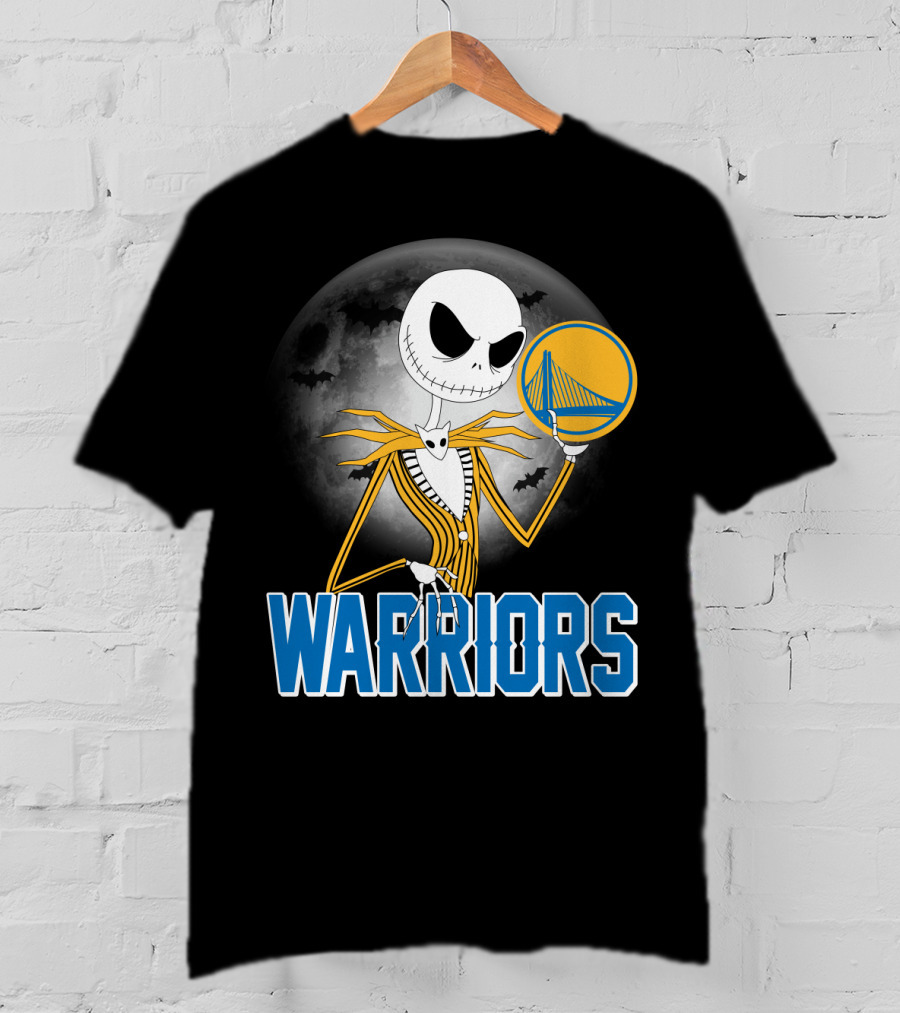 Jack Halloween Warriors Golden State Fan Basketball Moon Scene T-Shirt