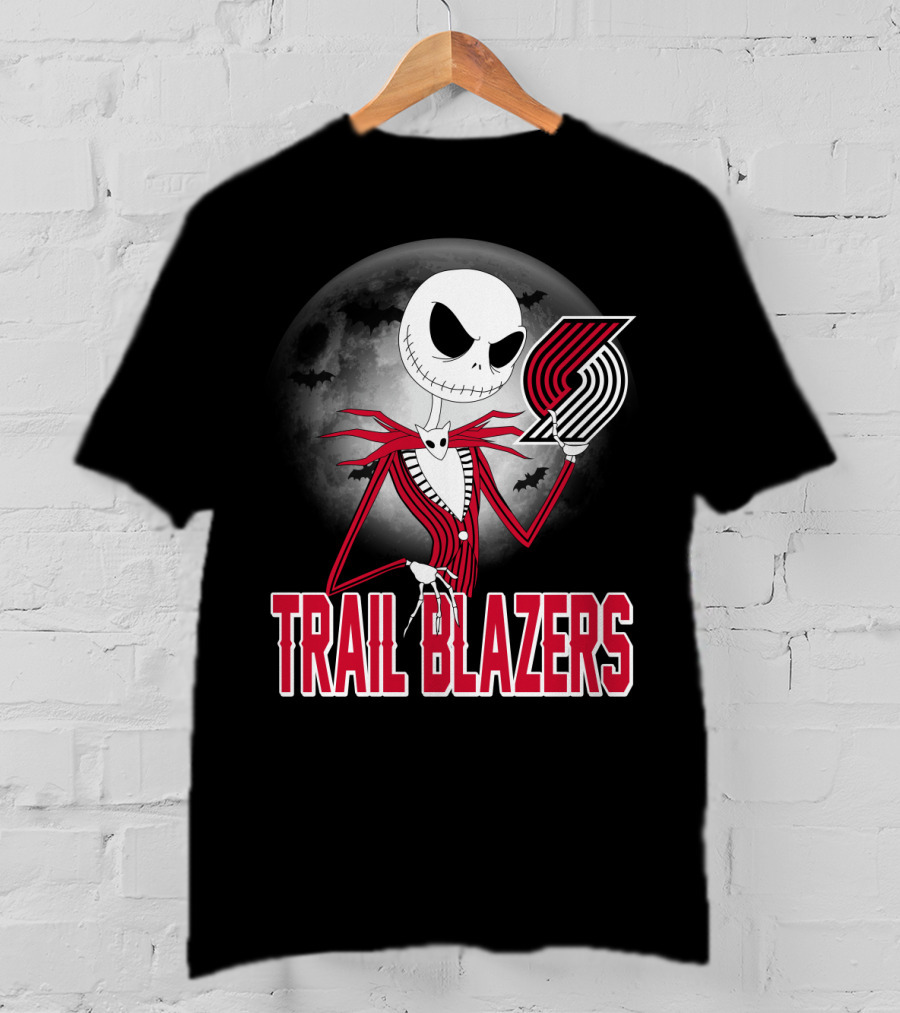 Jack Halloween Trail Blazers Moon T-Shirt