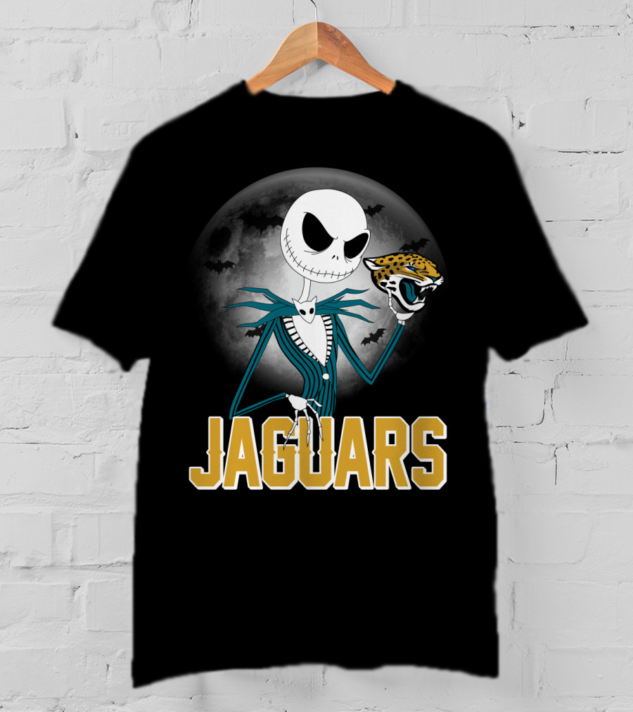 Jack Skellington Halloween Jacksonville Jaguars T-Shirt