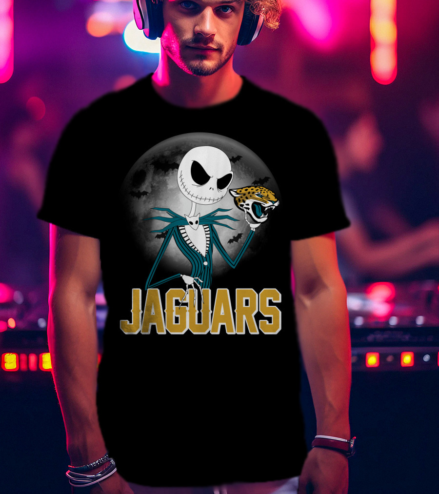 Jack Skellington Halloween Jacksonville Jaguars T-Shirt