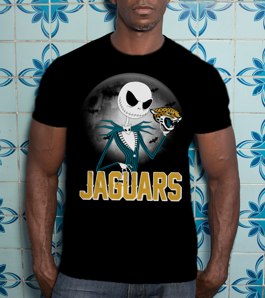 Jack Skellington Halloween Jacksonville Jaguars T-Shirt