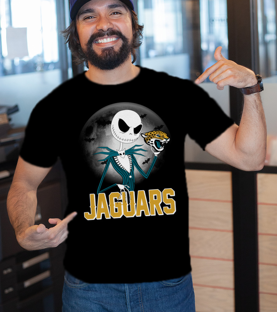 Jack Skellington Halloween Jacksonville Jaguars T-Shirt