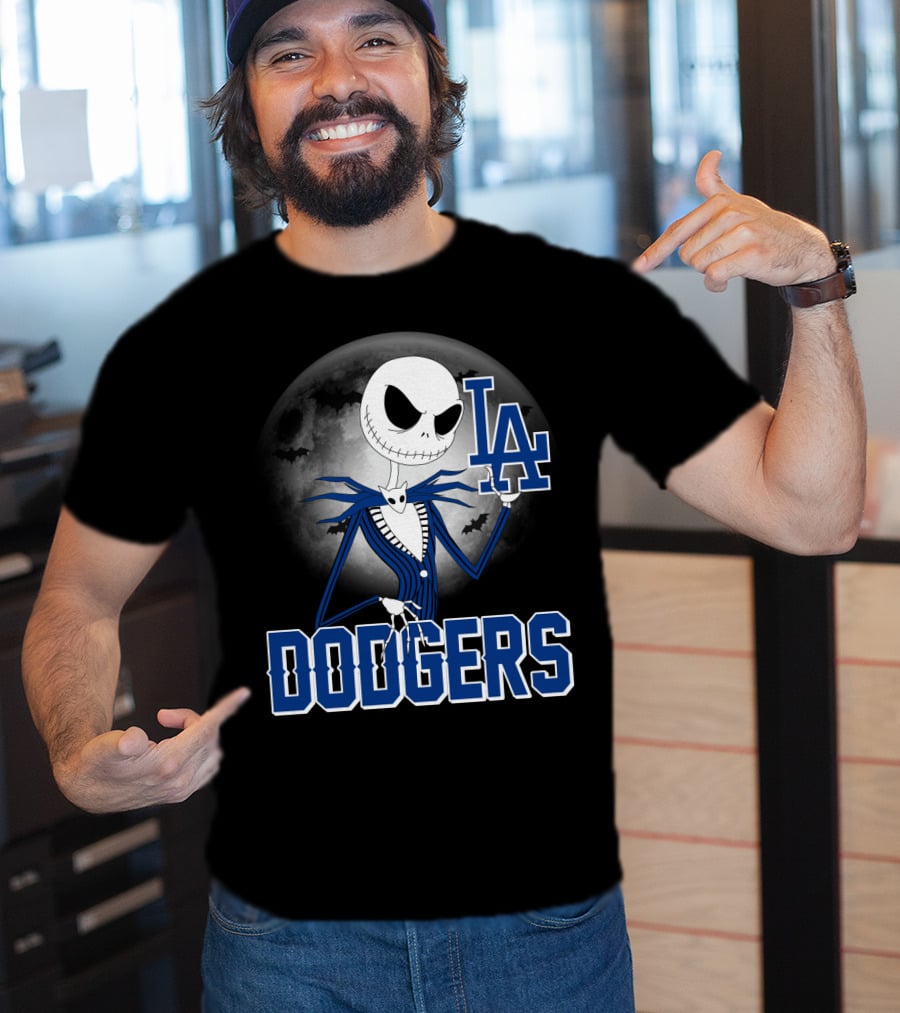 Jack Skellington Los Angeles Dodgers Halloween T-Shirt