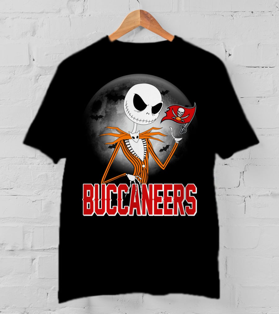 Jack Skellington Halloween Tampa Bay Buccaneers T-Shirt