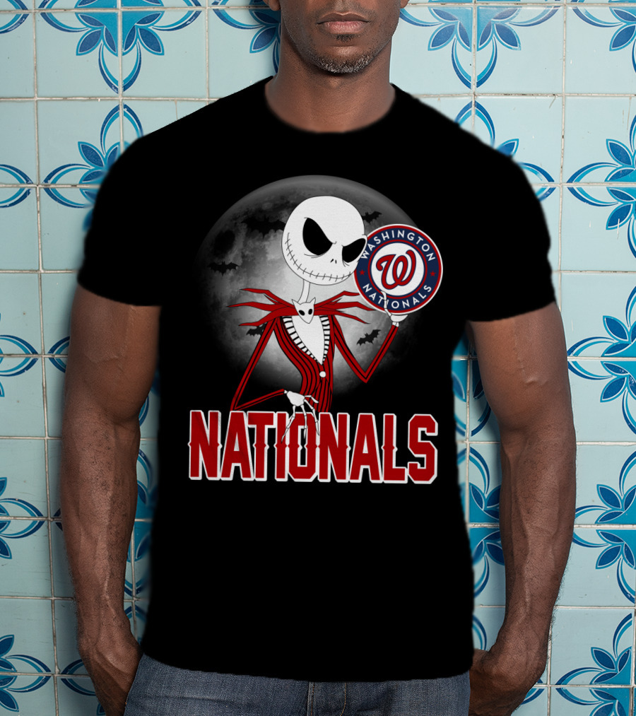 Washington Nationals Jack Skellington Halloween T-Shirt