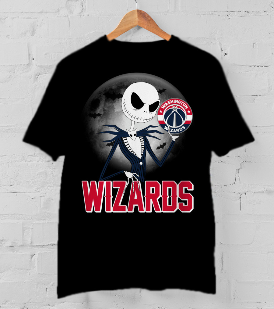 Jack Skellington Washington Wizards Halloween Moon T-Shirt