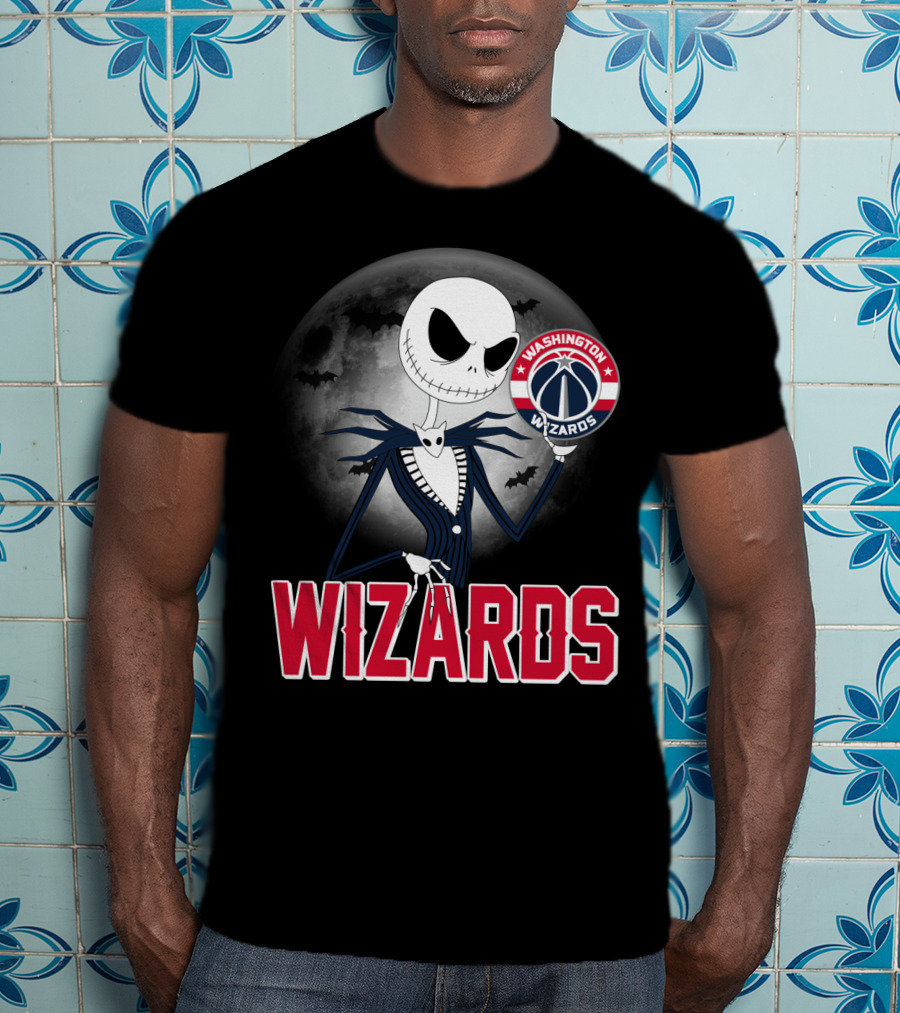 Jack Skellington Washington Wizards Halloween Moon T-Shirt