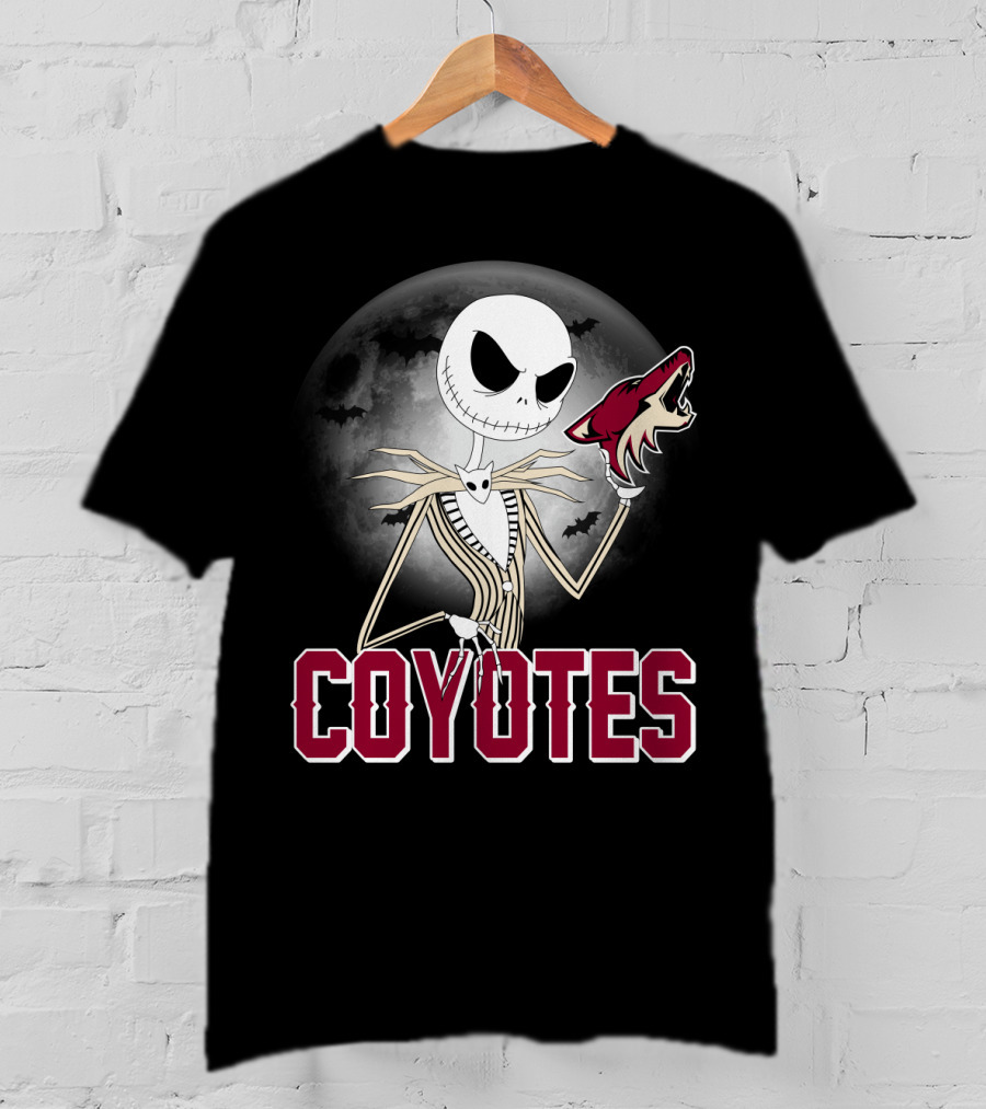 Jack Skellington Coyotes Halloween Moon Arizona T-Shirt