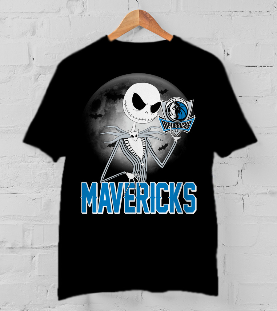 Jack Skellington Halloween Mavericks Moon Theme T-Shirt
