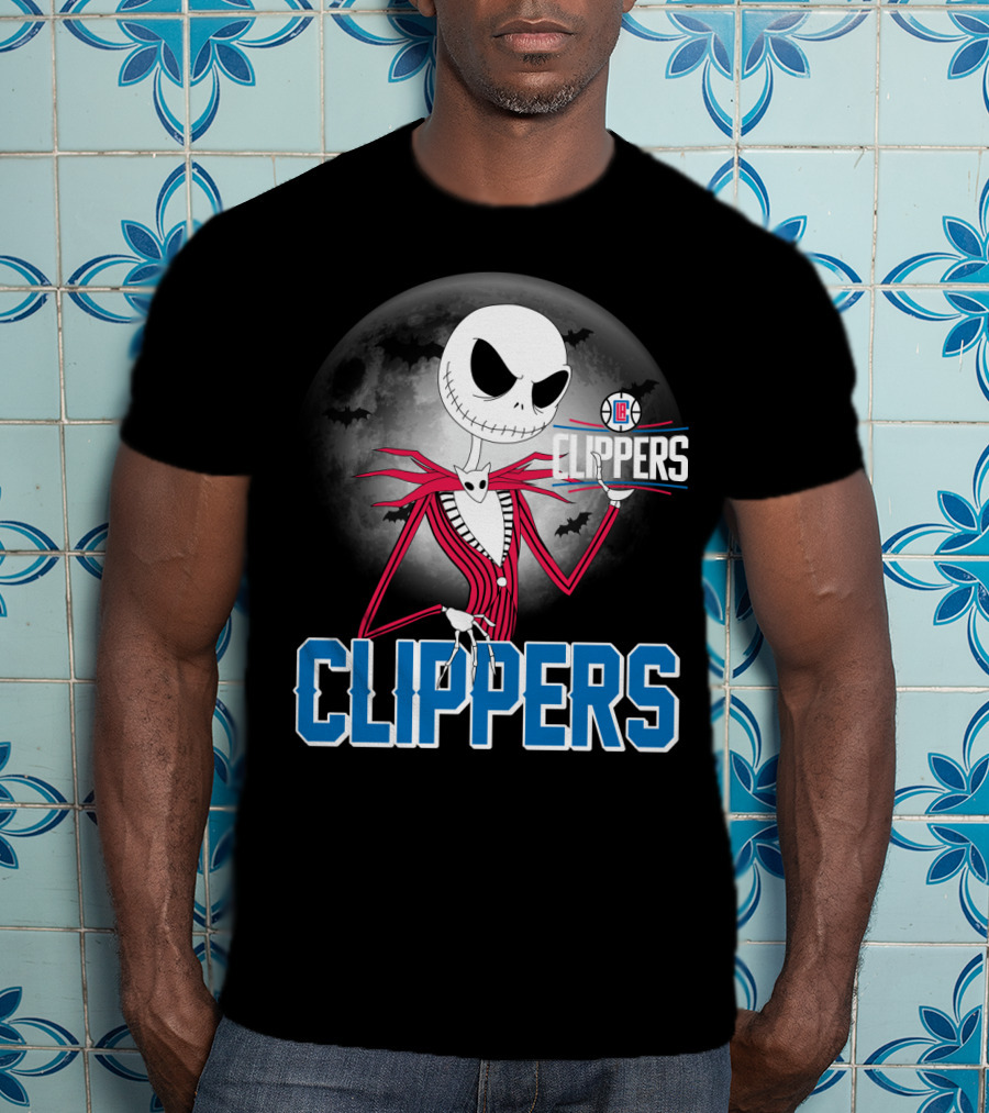 Jack Skellington La Clippers Halloween Moon T-Shirt