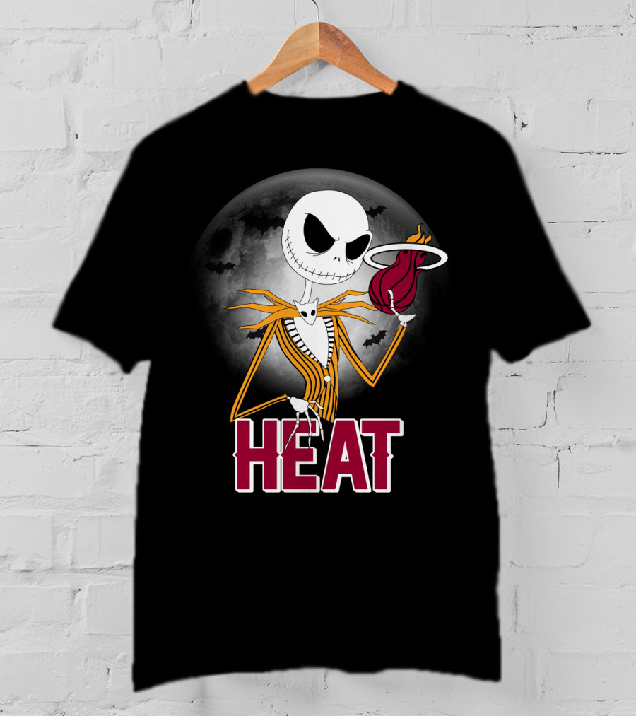 Jack Skellington Miami Heat Halloween Fans T-Shirt