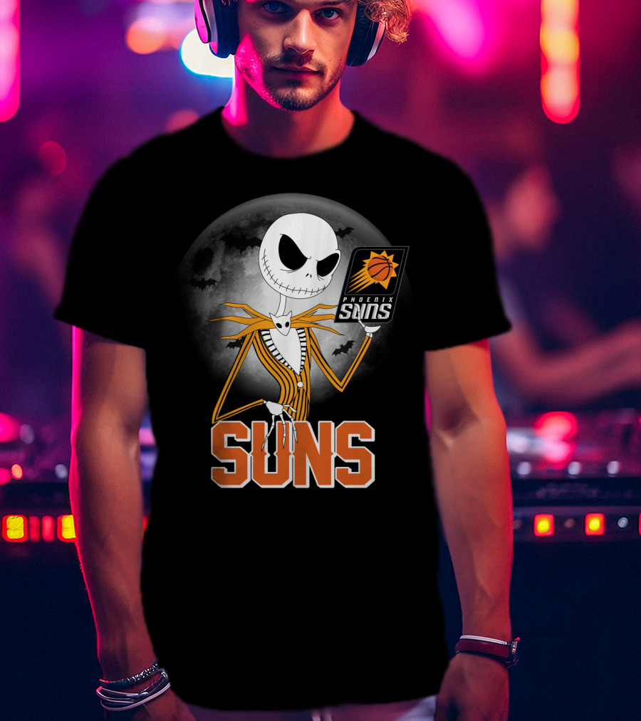 Jack Skellington Phoenix Suns Halloween Fans Sports Crossover T-Shirt