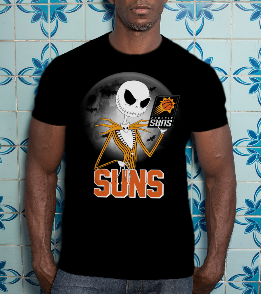 Jack Skellington Phoenix Suns Halloween Fans Sports Crossover T-Shirt
