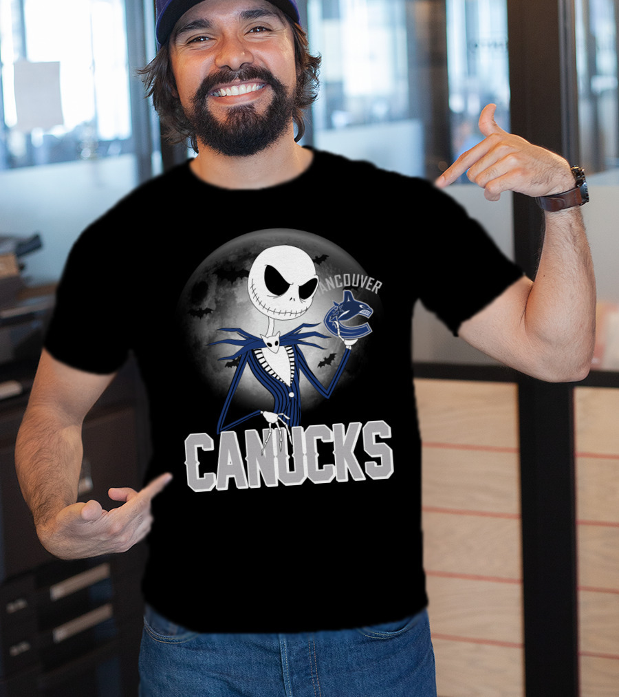 Jack Skellington Canucks Halloween Vancouver NHL T-Shirt