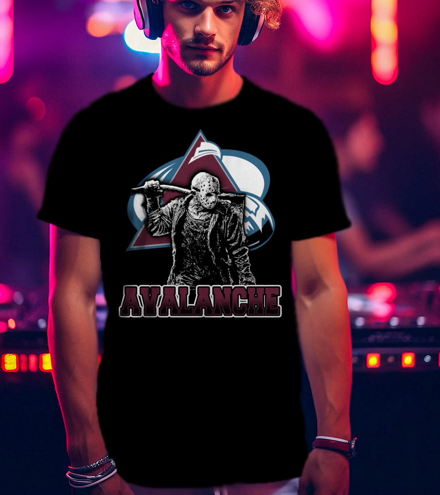 Jason Voorhees Colorado Avalanche Crossover Fan T-Shirt